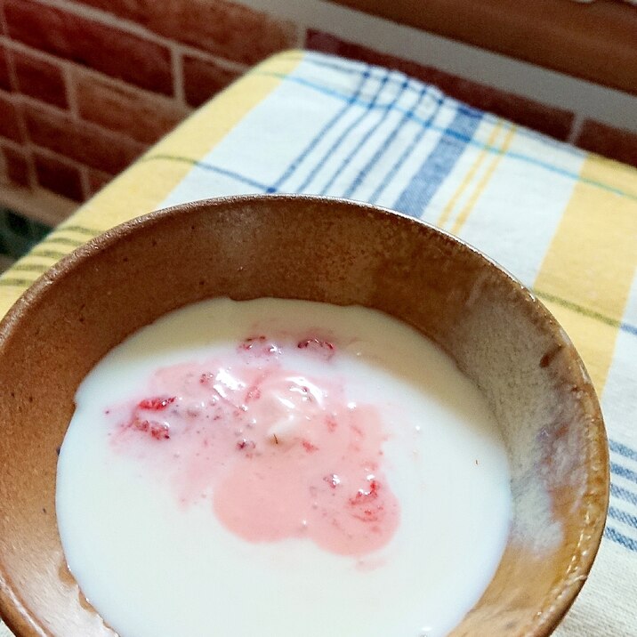 苺ホットミルク♡